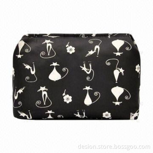 Multicolor waterproof satin beauty bag
